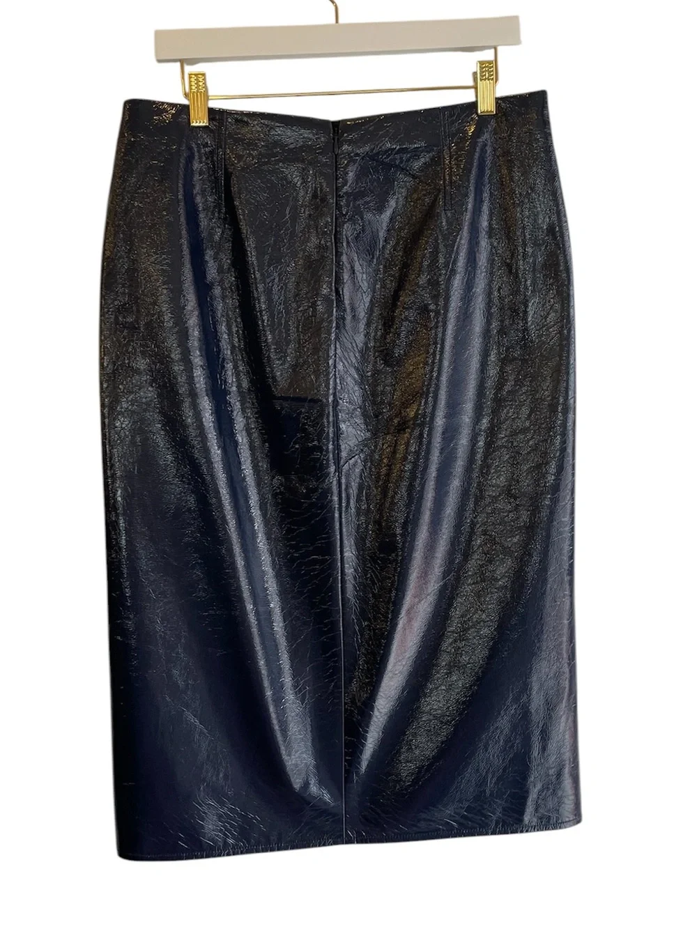 J. Crew Patch-pocket No.3 Pencil skirt in textured faux patent leather